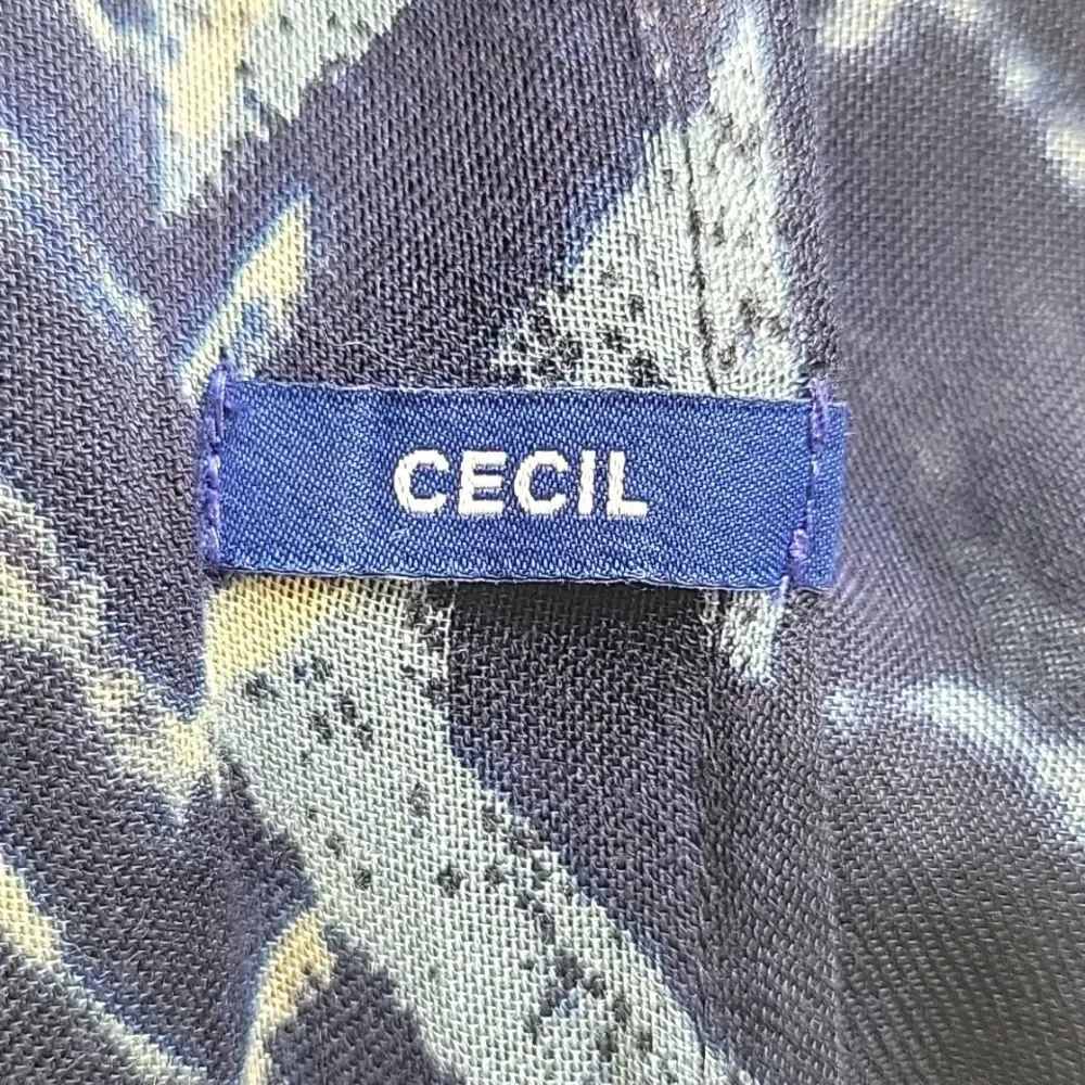 CECIL Blue Cream Lightweight Casual Infinity Scarf OS